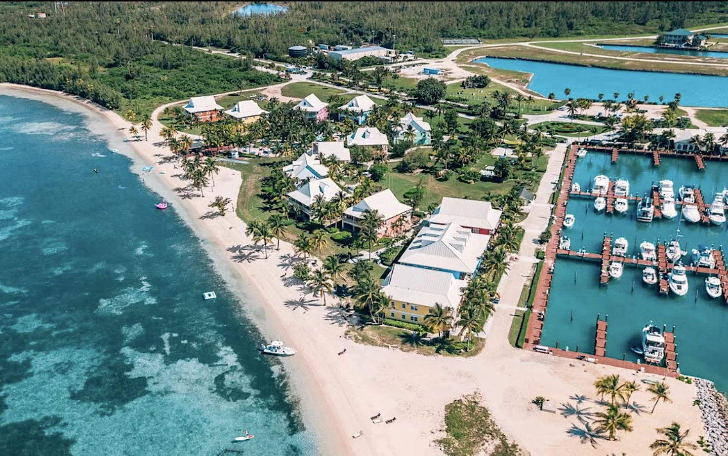 Fly direct to West End (MYGW) for Old Bahama Bay Resort & Marina on Grand Bahama Island